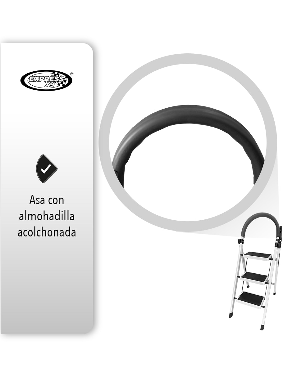 Escalera multipropósito Express X9 de acero inoxidable